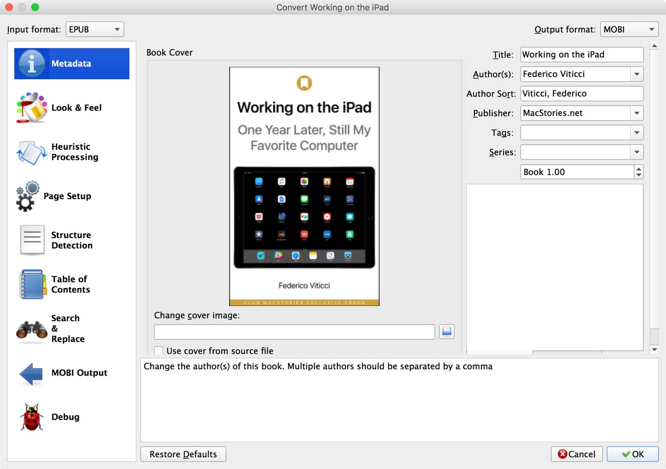 kindle for mac import book